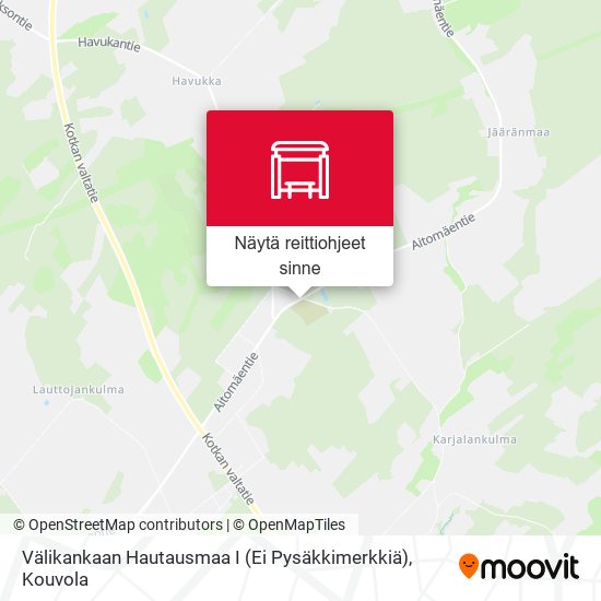 Välikankaan Hautausmaa I (Ei Pysäkkimerkkiä) kartta