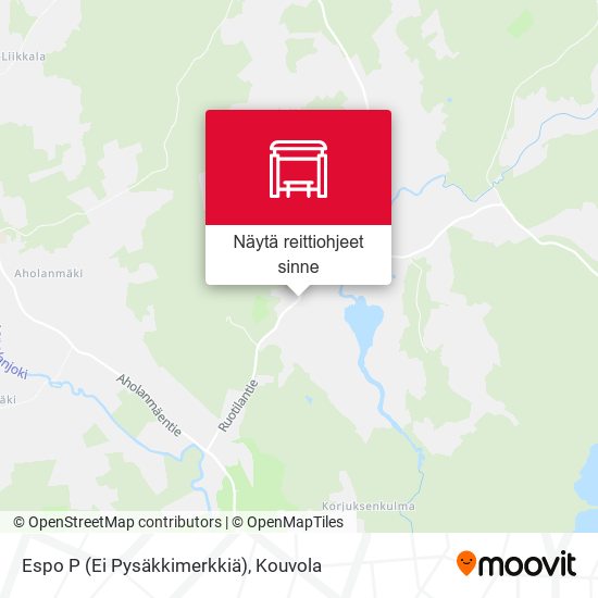 Espo P (Ei Pysäkkimerkkiä) kartta