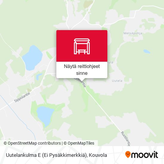 Uutelankulma E (Ei Pysäkkimerkkiä) kartta