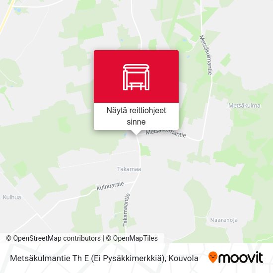 Metsäkulmantie Th E (Ei Pysäkkimerkkiä) kartta