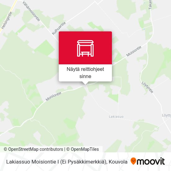 Lakiassuo Moisiontie I (Ei Pysäkkimerkkiä) kartta