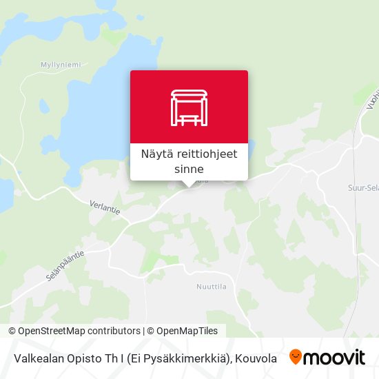 Valkealan Opisto Th I (Ei Pysäkkimerkkiä) kartta