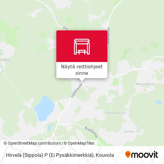 Hirvelä (Sippola) P (Ei Pysäkkimerkkiä) kartta
