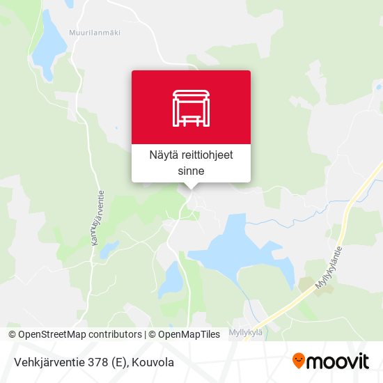 Vehkjärventie 378 (E) kartta