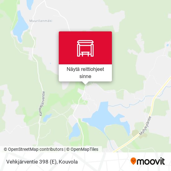 Vehkjärventie 398 (E) kartta