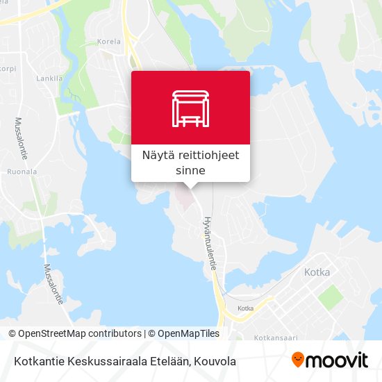 Kotkantie  Keskussairaala Etelään kartta