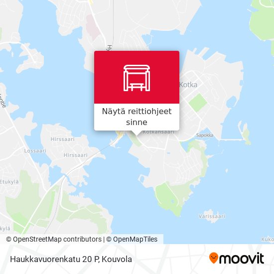 Haukkavuorenkatu 20 P kartta