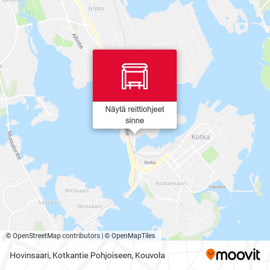 Hovinsaari, Kotkantie Pohjoiseen kartta