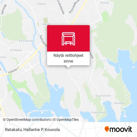 Ratakatu, Hallantie P kartta