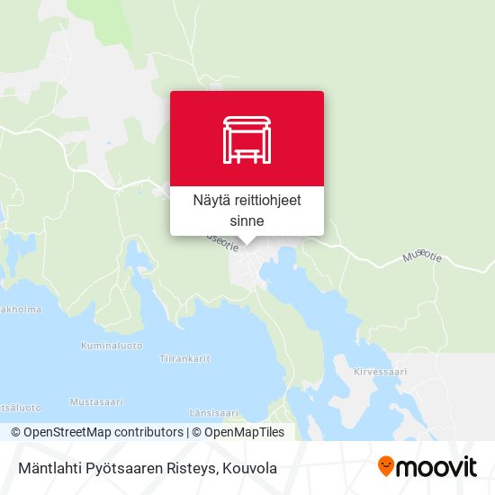 Mäntlahti Pyötsaaren Risteys kartta