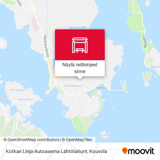 Kotkan Linja-Autoasema Lähtölaiturit kartta