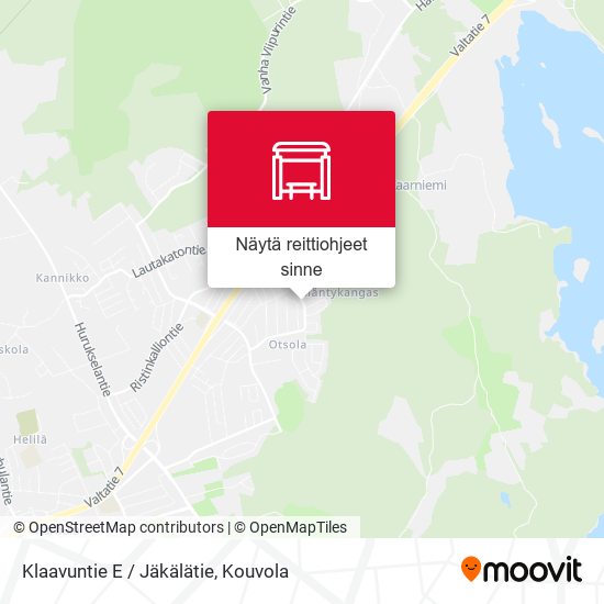 Klaavuntie E / Jäkälätie kartta