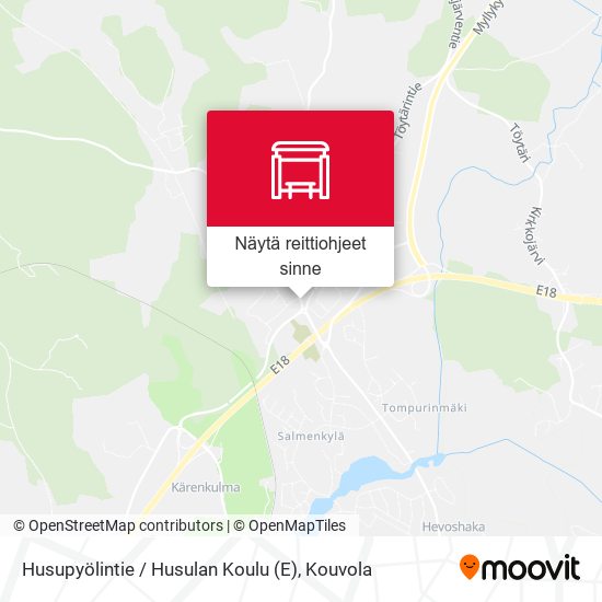 Husupyölintie / Husulan Koulu (E) kartta