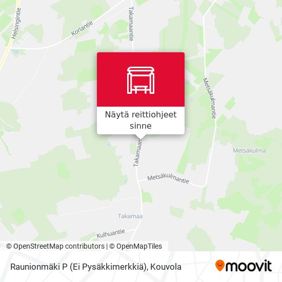 Raunionmäki P (Ei Pysäkkimerkkiä) kartta