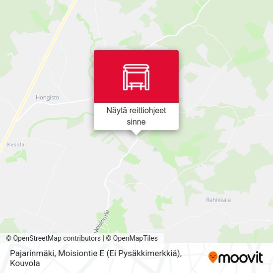 Pajarinmäki, Moisiontie E (Ei Pysäkkimerkkiä) kartta