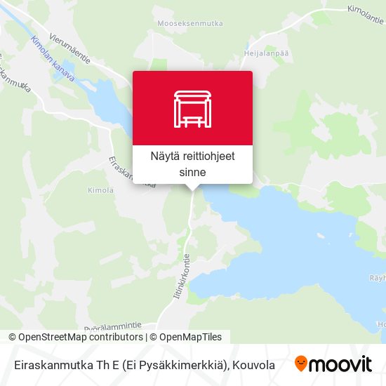 Eiraskanmutka Th E (Ei Pysäkkimerkkiä) kartta