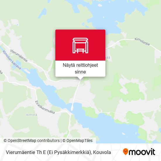 Vierumäentie Th E (Ei Pysäkkimerkkiä) kartta