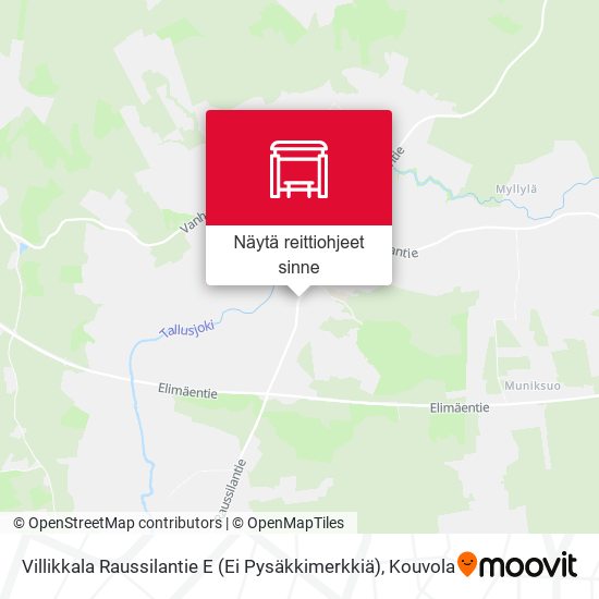 Villikkala Raussilantie E (Ei Pysäkkimerkkiä) kartta