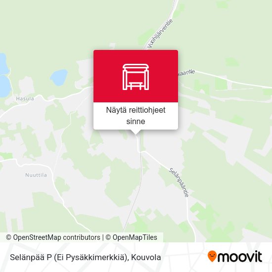 Selänpää P (Ei Pysäkkimerkkiä) kartta