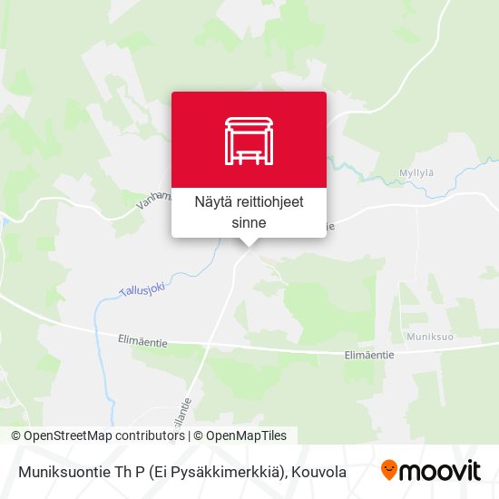 Muniksuontie Th P (Ei Pysäkkimerkkiä) kartta