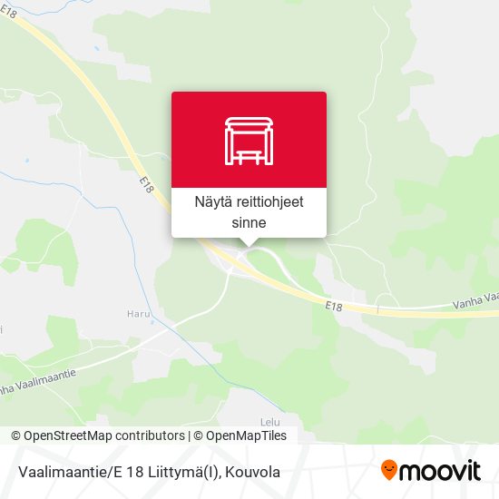 Vaalimaantie/E 18 Liittymä(I) kartta