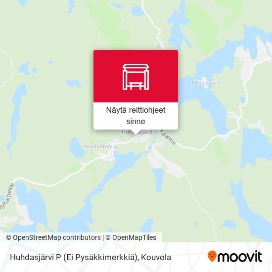 Huhdasjärvi P (Ei Pysäkkimerkkiä) kartta