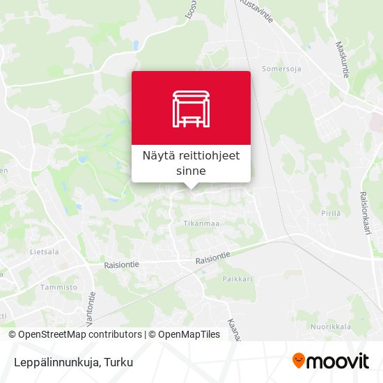 Leppälinnunkuja kartta