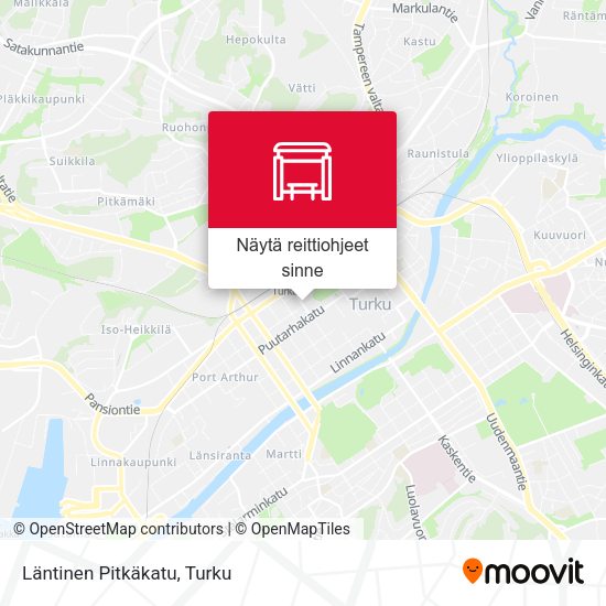 Läntinen Pitkäkatu kartta