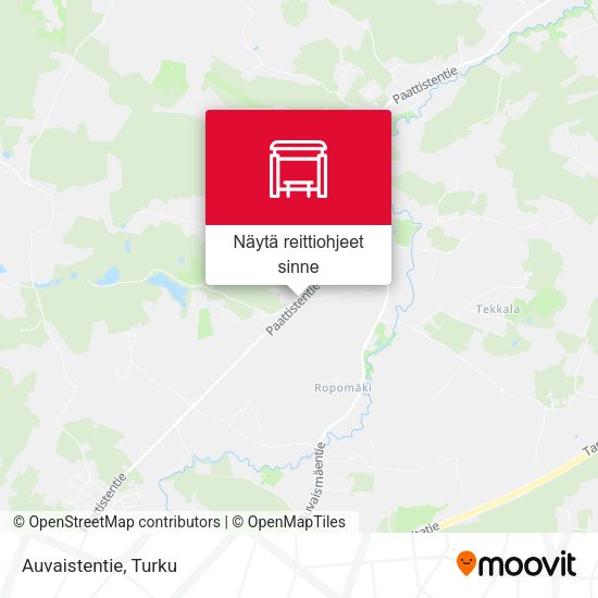 Auvaistentie kartta