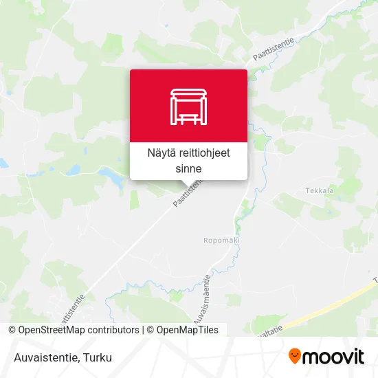 Auvaistentie kartta
