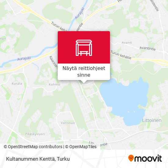 Kultanummen Kenttä kartta