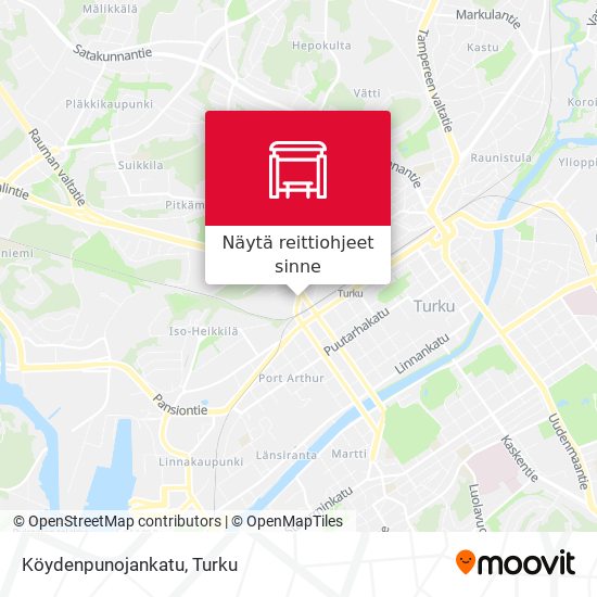 Köydenpunojankatu kartta