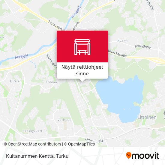 Kultanummen Kenttä kartta