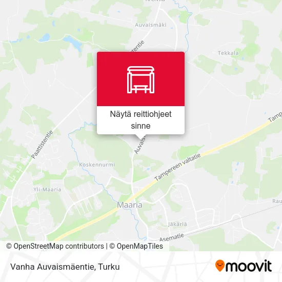 Vanha Auvaismäentie kartta
