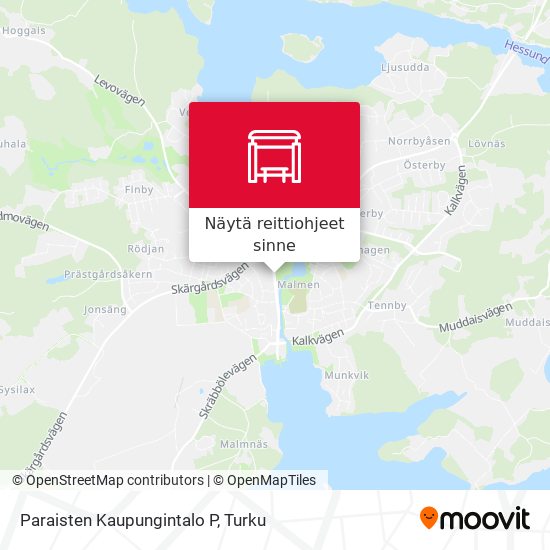 Paraisten Kaupungintalo P kartta