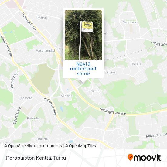Poropuiston Kenttä kartta