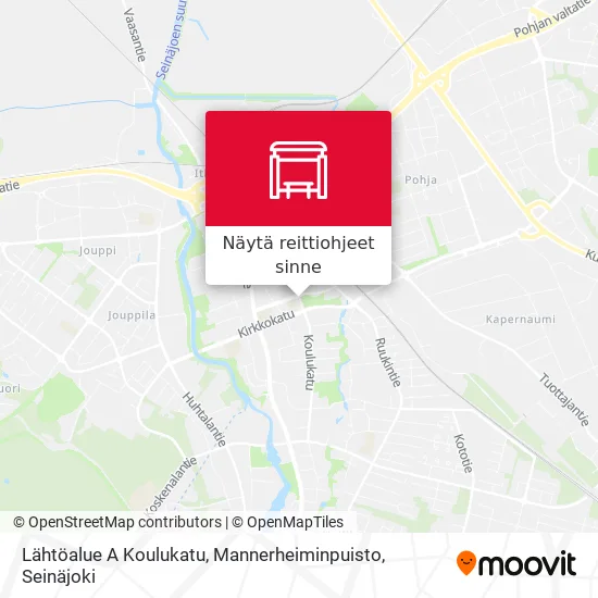 Lähtöalue A Koulukatu, Mannerheiminpuisto kartta