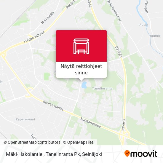 Mäki-Hakolantie , Tanelinranta Pk kartta