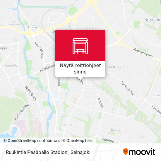Ruukintie Pesäpallo Stadioni kartta