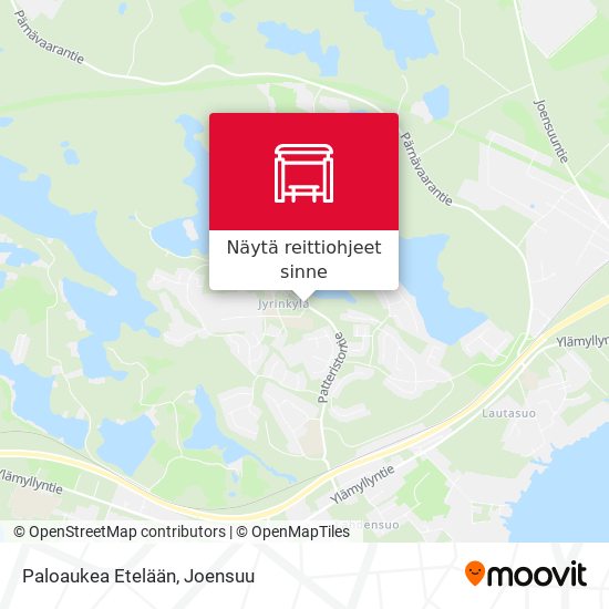 Paloaukea Etelään kartta