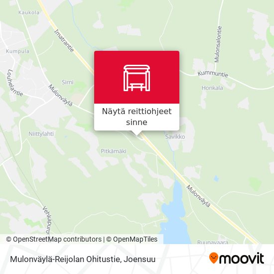 Mulonväylä-Reijolan Ohitustie kartta