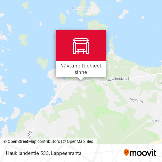 Haukilahdentie 533 kartta