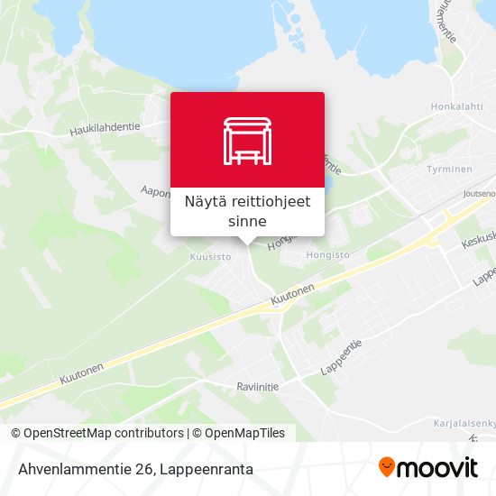 Ahvenlammentie 26 kartta