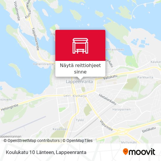 Koulukatu 10 Länteen kartta