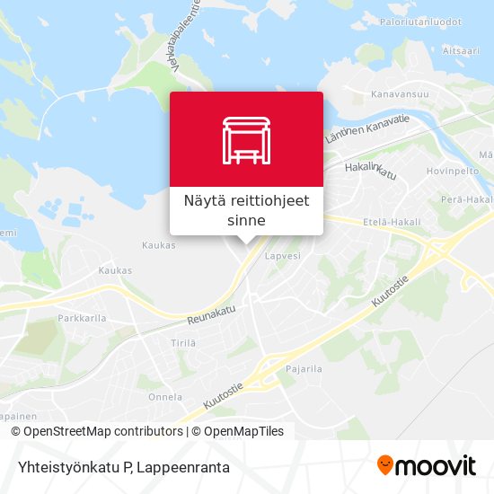 Yhteistyönkatu P kartta