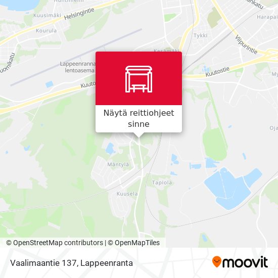 Vaalimaantie 137 kartta