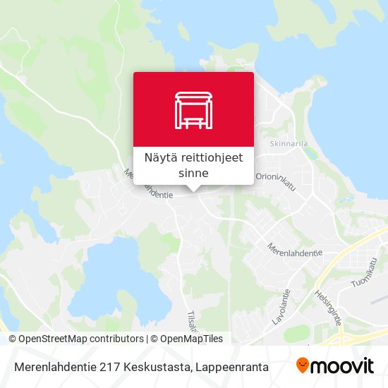 Merenlahdentie 217 Keskustasta kartta