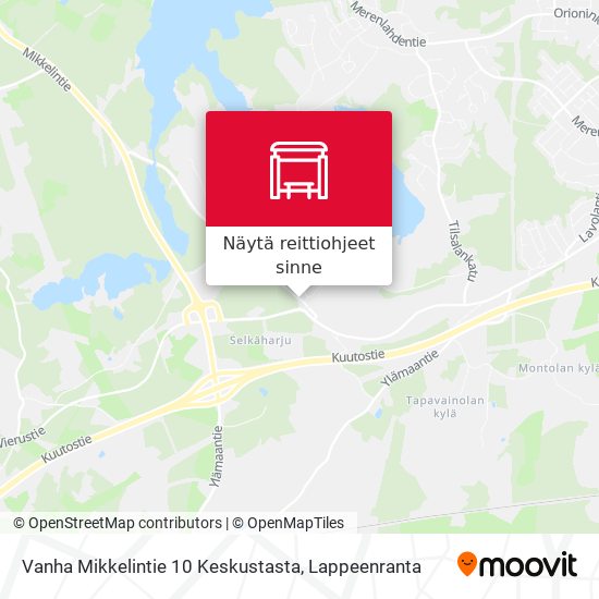 Vanha Mikkelintie 10 Keskustasta kartta