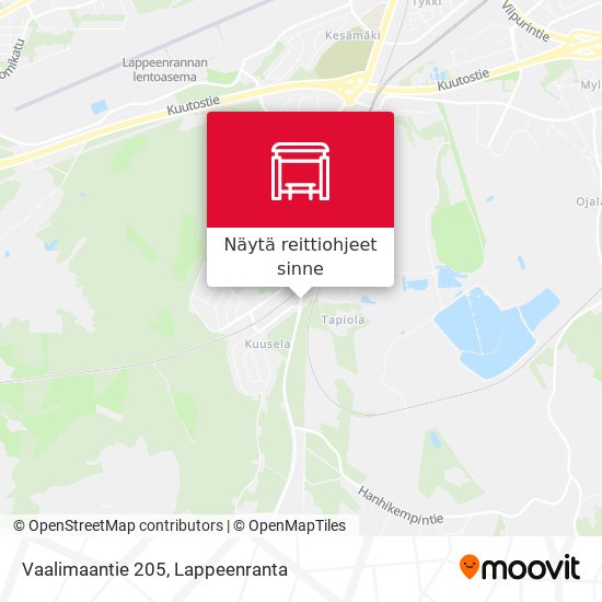 Vaalimaantie 205 kartta