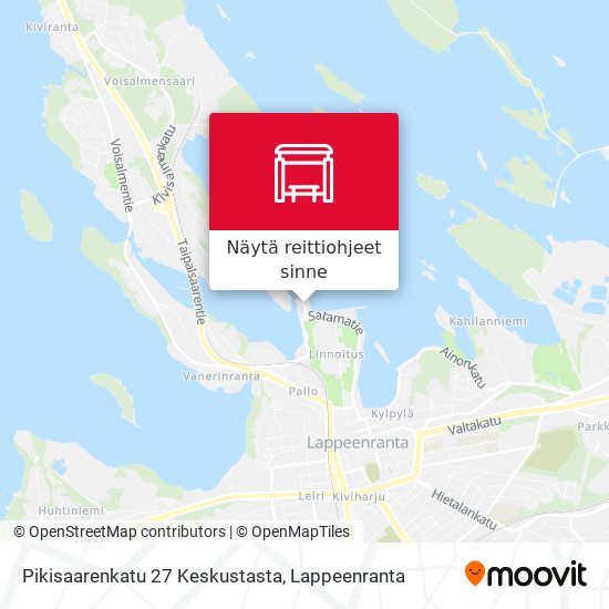 Pikisaarenkatu 27 Keskustasta kartta